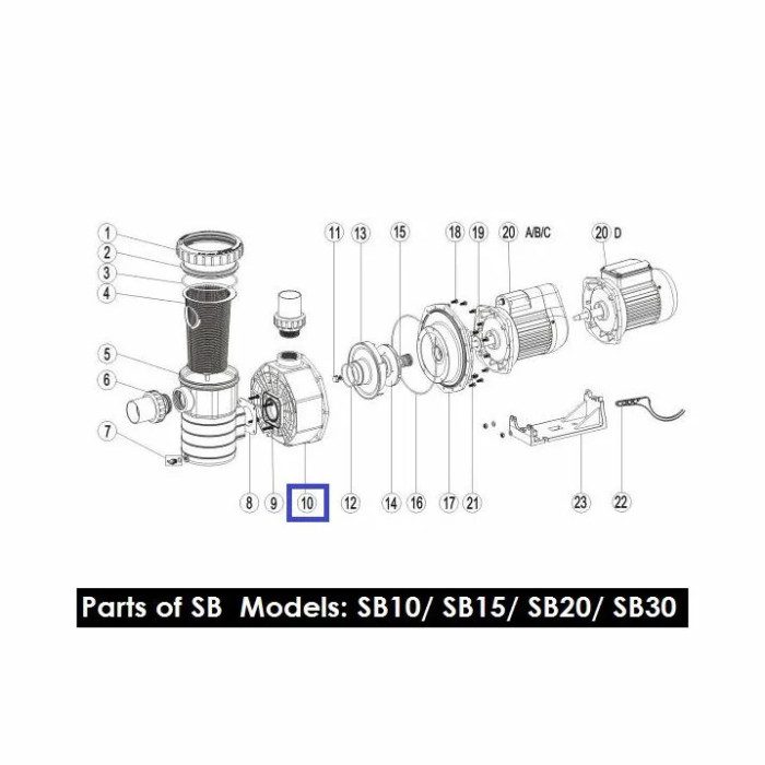Корпус насоса Emaux SB/SR (89021308)