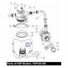 Дюзова коробка з трубою для фільтрів Emaux FSP300 (89030205)