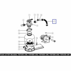 Шланг підключення з муфтами для ф/у Emaux FSP650-6-Way (89031901)
