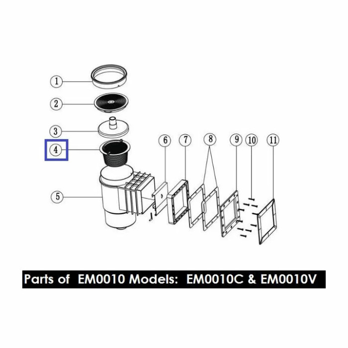 Кошик з ручкою для скімерів Emaux Standard серії EM0010/0020 (89150201/89150101).