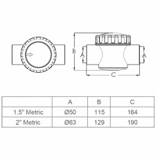 Зворотний клапан Emaux V40-1 (E) 50 мм