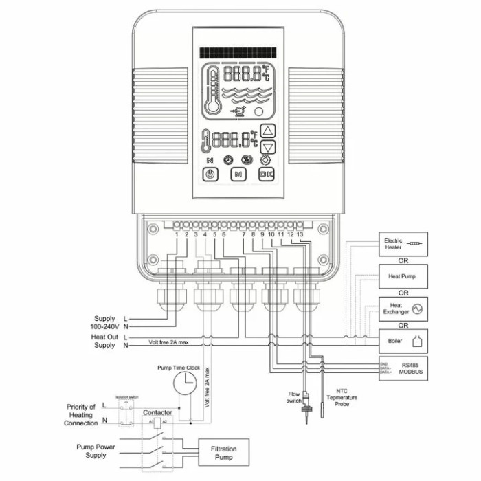 Цифровий контролер Elecro Heatsmart Plus теплообмінника G2/SST + датчик протоку та температури