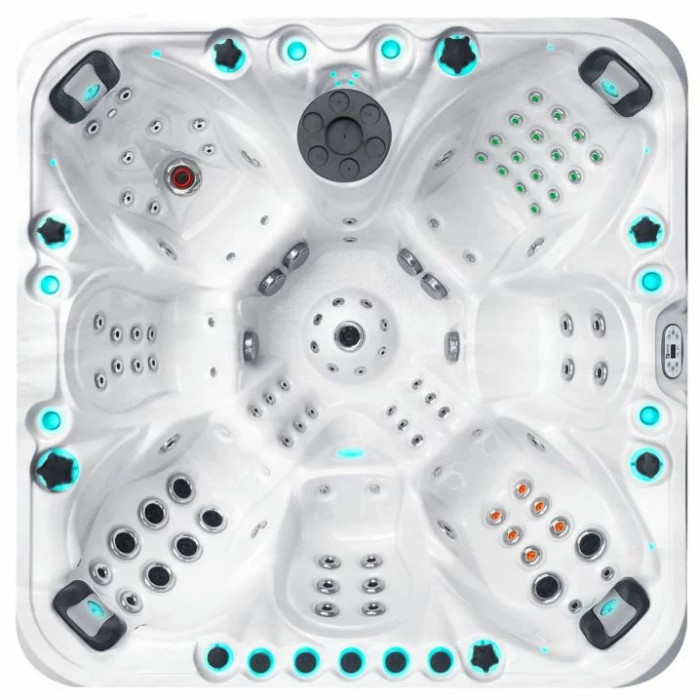 Гідромасажний басейн Passion Spas Excite Mighty Wave (224x224x91 см), Сріблясто-білий