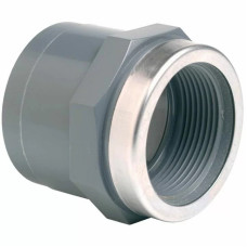 Муфта ПВХ Effast RGRMAR020B перехідна, з металічним кільцем d20x1/2"