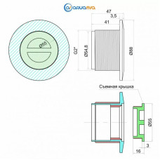 Форсунка пилососна Aquaviva SP0022, під бетон