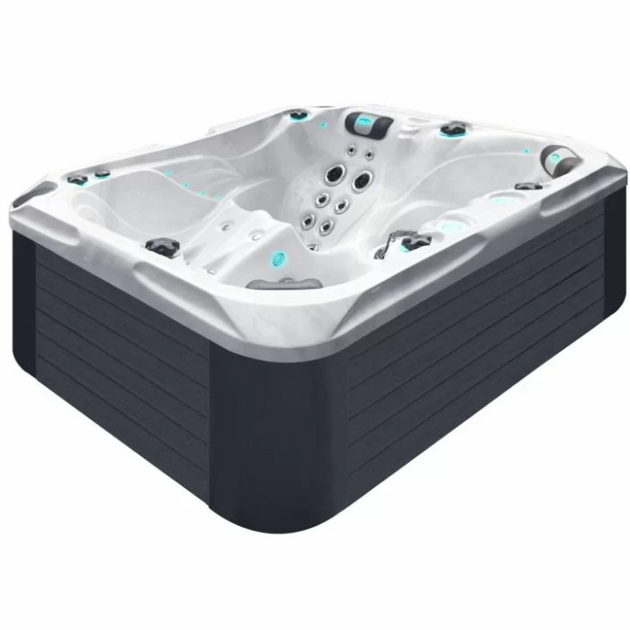 Гідромасажний басейн Passion Spas Happy (213х175х83 см), Сріблясто-білий