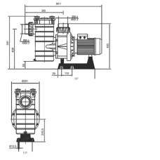 Насос Hayward HCP38453E3 KAP450 T1.B IE3 (380 В, 66 м³/год, 4.5 HP)