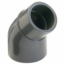 Коліно клейове 45° ПВХ Hidroten 1001742, редукційне, d32x32x25 мм