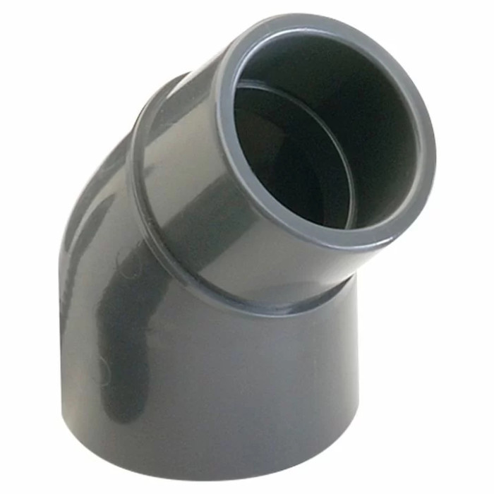 Коліно клейове 45° ПВХ Hidroten 1001744, редукційне, d50x50x40 мм