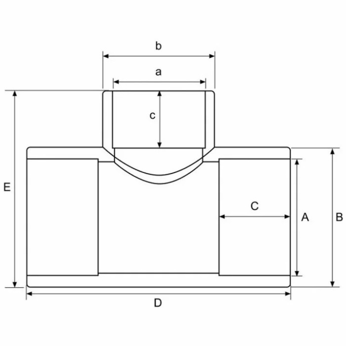 Трійник перехідний 90° ПВХ Hidroten 1002232, BP, d32 мм, 3/4"