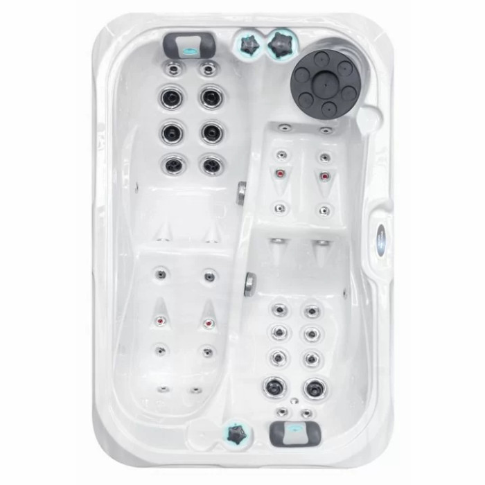 Гідромасажний басейн Passion Spas Indulgence (214х143х63 см), Сріблясто-білий