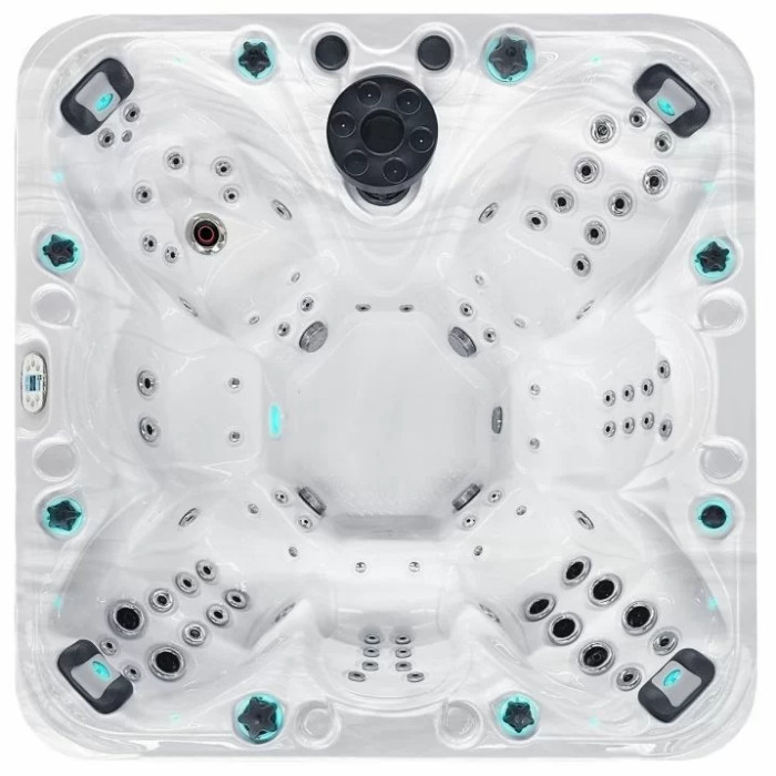 Гідромасажний басейн Passion Spas Joy (225х225х91 см), Сріблясто-білий