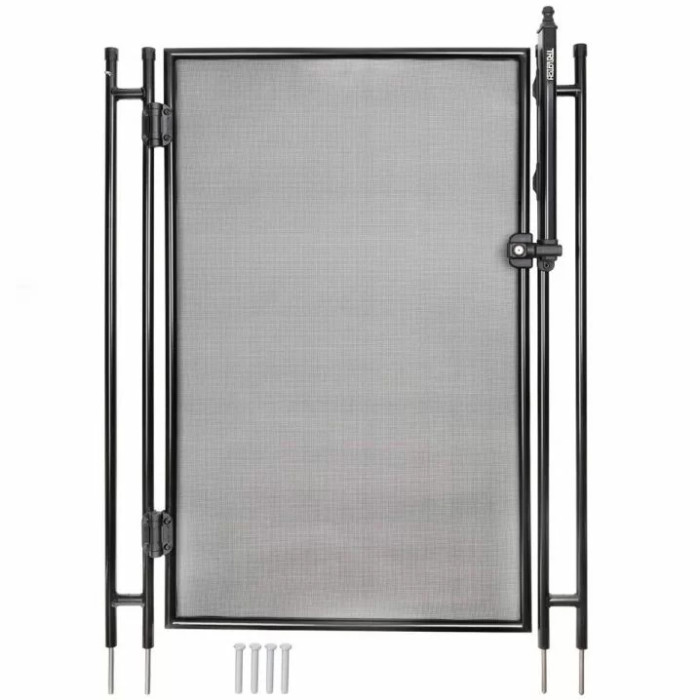 Двері із замком для огорожі Aquaviva Fence Black