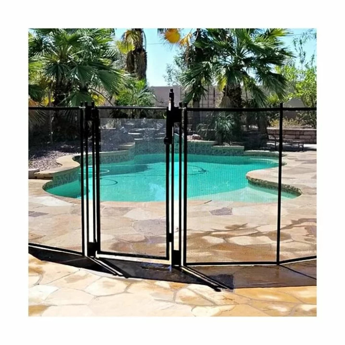 Двері із замком для огорожі Aquaviva Fence Black
