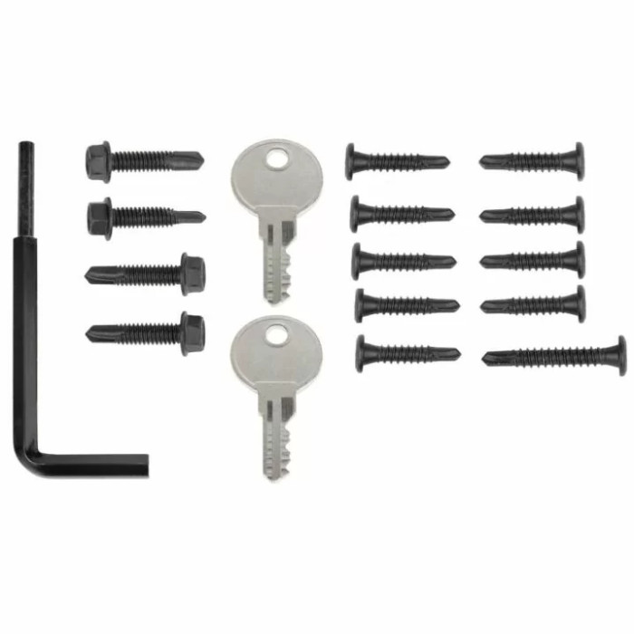 Двері із замком для огорожі Aquaviva Fence Black