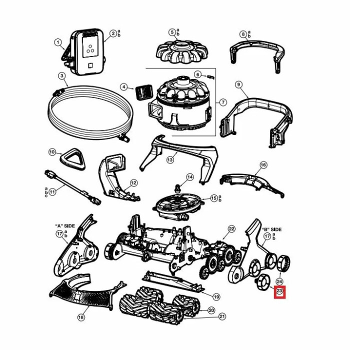 Комплект коліс для робота-пилососа Hayward AquaVac 600/650 (RCX36140311234)