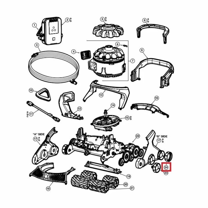 Комплект протекторів для коліс робота-пилососа Hayward AquaVac 600/650. (RCX361404234PK6)