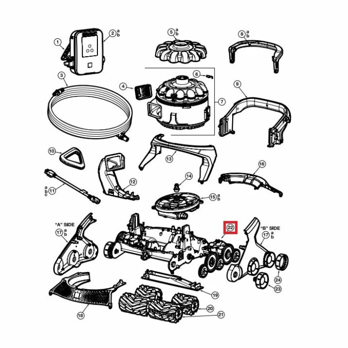 Коробка передач в зборі для пилососа Hayward AquaVac 600/650 (RCX361117218)
