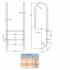 Сходи Kripsol Mixta IMX 4.D (4 сходинки)