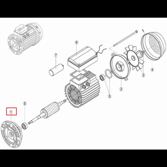Кришка передня (фланець) насоса Kripsol NK-RMOT0001.00R MEC 63