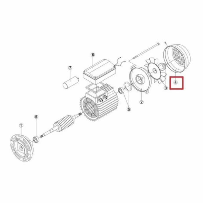 Кришка вентилятора насоса Kripsol KAN/KT/KAL/KL/KRF/KRB/BC/BCP/BCG/BCPG/BF/BB MEC112 (RMOT0004.06R)