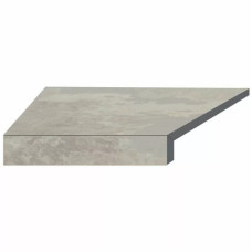 Кутовий Г-подібний елемент бортової плитки Aquaviva Loft Sand, 600x345x50(20) мм (лівий/45°)