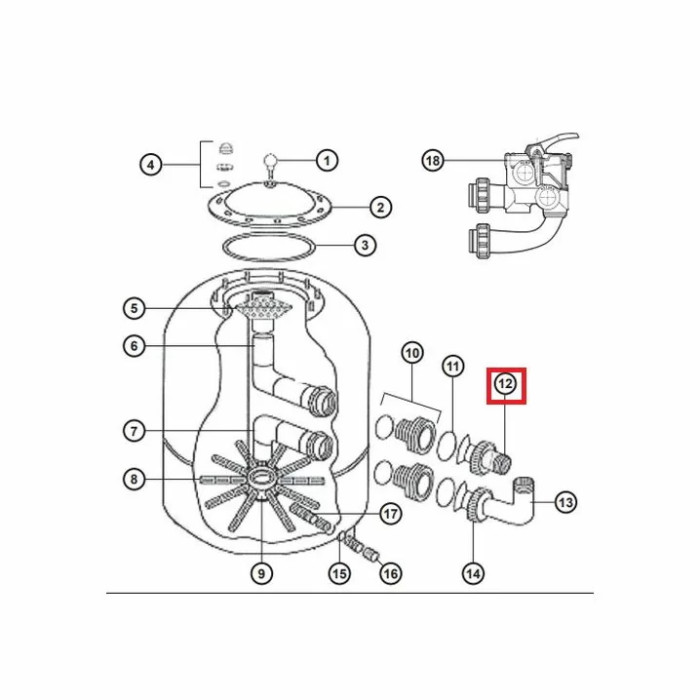 Муфта Hayward NCX2312059 для фільтра NC d 500-600