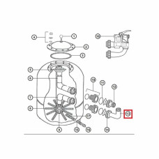 Муфта коліно Hayward NCX2312063 для фільтра NC d 780-900 мм