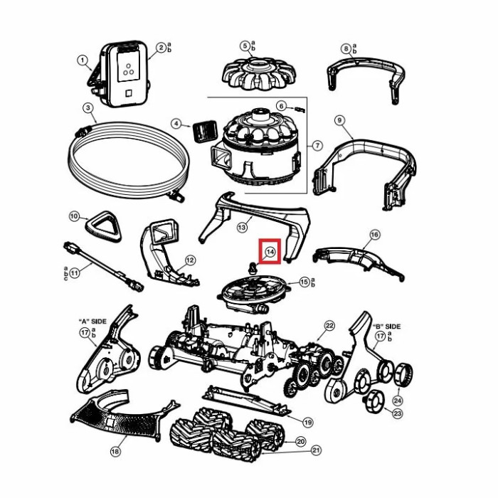 Муфта вала насоса для пилососа AquaVac 600/650 (RCX361134)