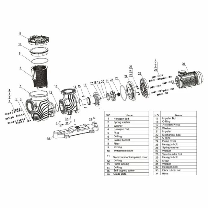 Насос Aquaviva LX WEQ400 (380 В, 60 м3/год, 4 HP)