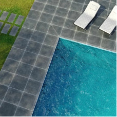 Плитка для террасы Aquaviva Granito Black, 595x595x20 мм