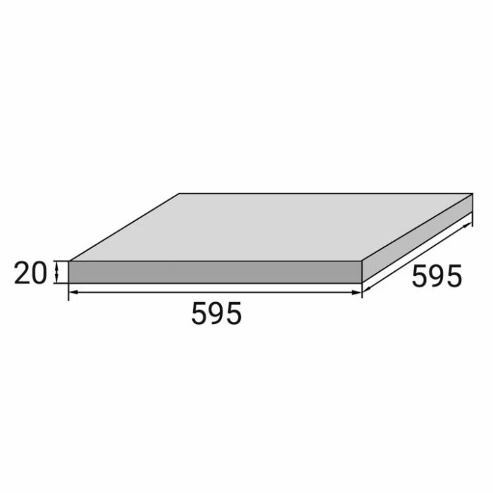 Плитка терасна Aquaviva Granito Gray, 595x595x20 мм