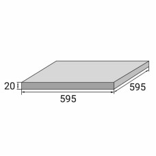 Плитка для террасы Aquaviva Granito Black, 595x595x20 мм