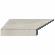 Кутовий Г-подібний елемент бортової плитки Aquaviva Patio Soft Grey, 600x345x50(20) мм (лівий/45°)
