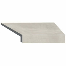 Кутовий Г-подібний елемент бортової плитки Aquaviva Patio Soft Grey, 600x345x50(20) мм (правий/45°)