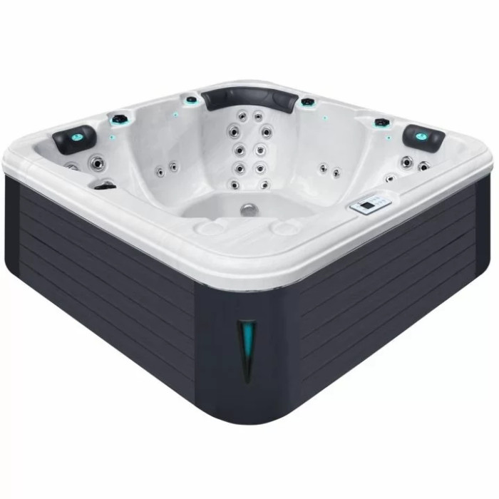Гідромасажний басейн Passion Spas Relax (204х204х85 см), Сріблясто-білий