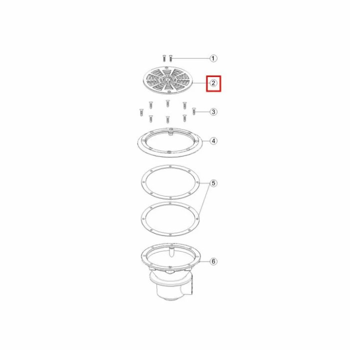 Решітка для донного зливу Emaux EM28хх (1050195)