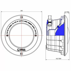 Корпус прожектора Emaux PAR56 NP300-S (без лампи), S/S під лайнер/бетон