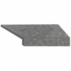Кутовий Г-подібний елемент бортової плитки Aquaviva Stellar Grey, 600x345x50(20) мм (правий/45°)