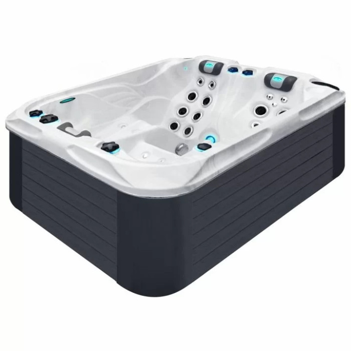 Гідромасажний басейн Passion Spas Soulmate (213х165х84 см), Сріблясто-білий