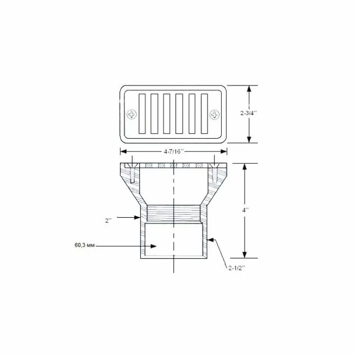 Форсунка для перелива Hayward SP1019 (60.3 мм)