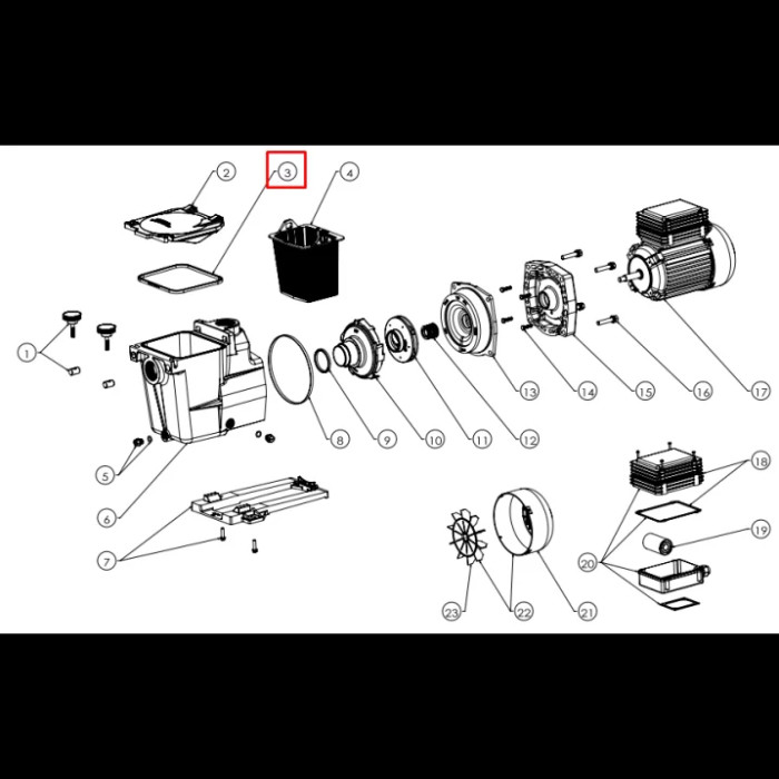 Прокладка кришки префільтра Hayward Super Pump Pro (SPX1600S)