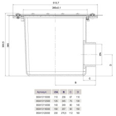 Злив донний Hayward INOX 316, 110 мм, під лайнер