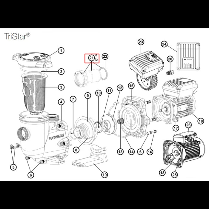 Муфта підключення насоса Hayward Tristar 63 мм (SP3200UNKIT63)