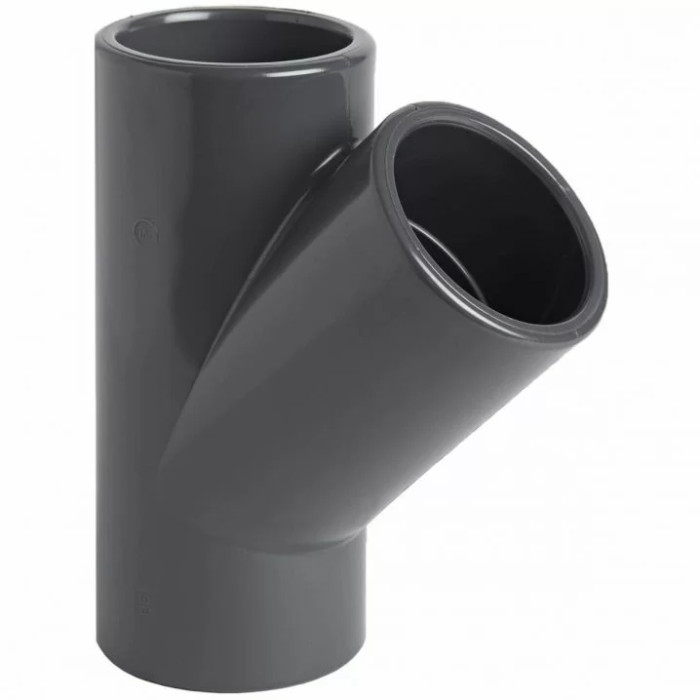 Трійник ПВХ Aquaviva 45° клейовий, d75 мм