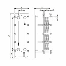 Теплообменник пластинчатый Techno System (819 кВт, Titan)