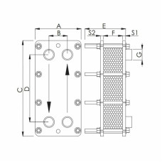 Теплообменник пластинчатый Techno System (140 кВт, 316L) 