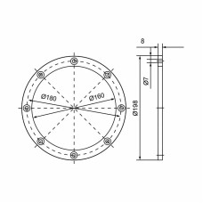 Комплект фланців Fitstar 7980050, для Taifun, Taifun Duo, Taifun Compact