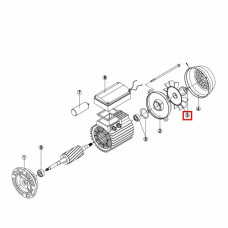 Вентилятор ел.двигуна для насоса KAP/KA/KAN/KT/BC/BCP MEC100 M2 (RMOT0003.05R)