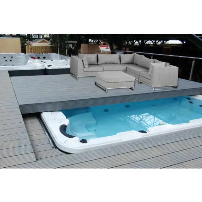 Плавальний SPA басейн Passion Spas Fitness 2 Deep (500x228x152 см), Сріблясто-білий